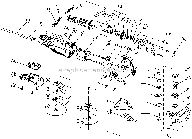 Porter Cable FME600K (Type 1) Oscillating Tool Power Tool Page A Diagram